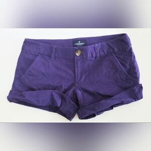 American eagle shorts purple midi‎ stretch sz 2